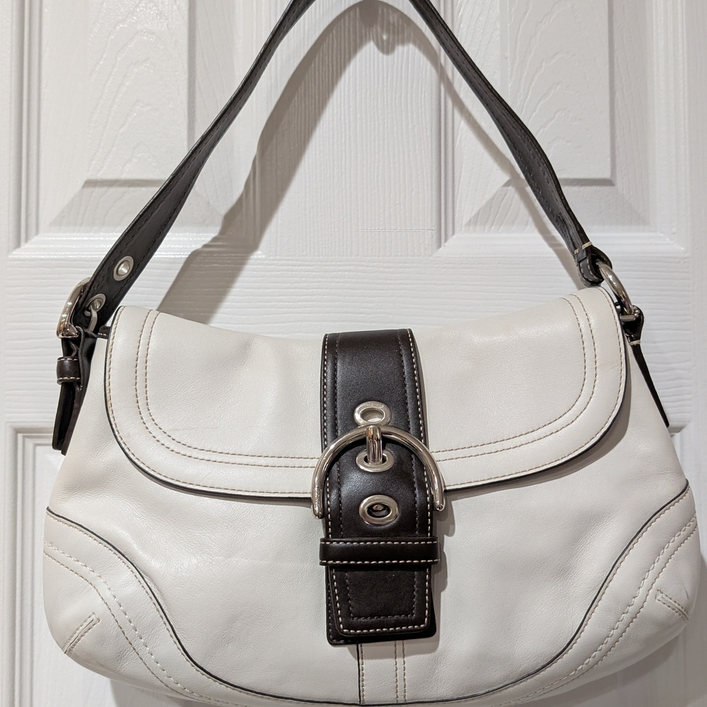Coach Y2K White Soho Flap